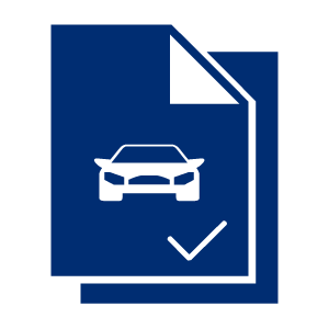 Car finance and lease paperwork icon